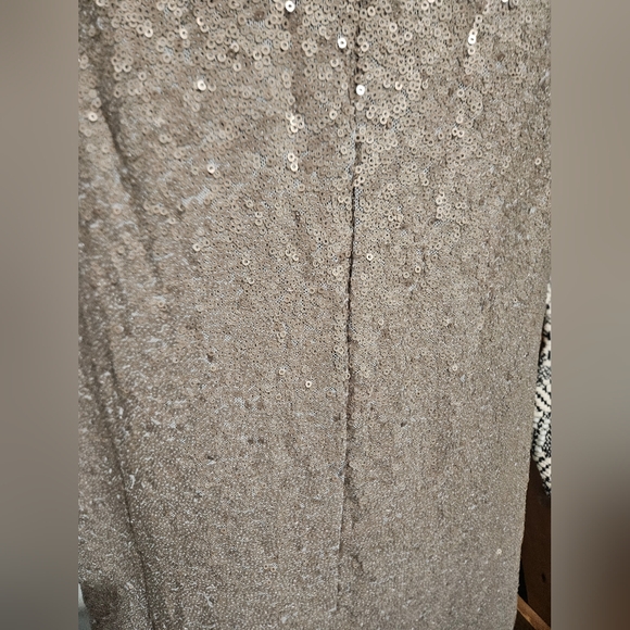 ALTAR’D STATE Champagne Sequin Strapless Maxi Dress Slit NWT Size S - Picture 16 of 16